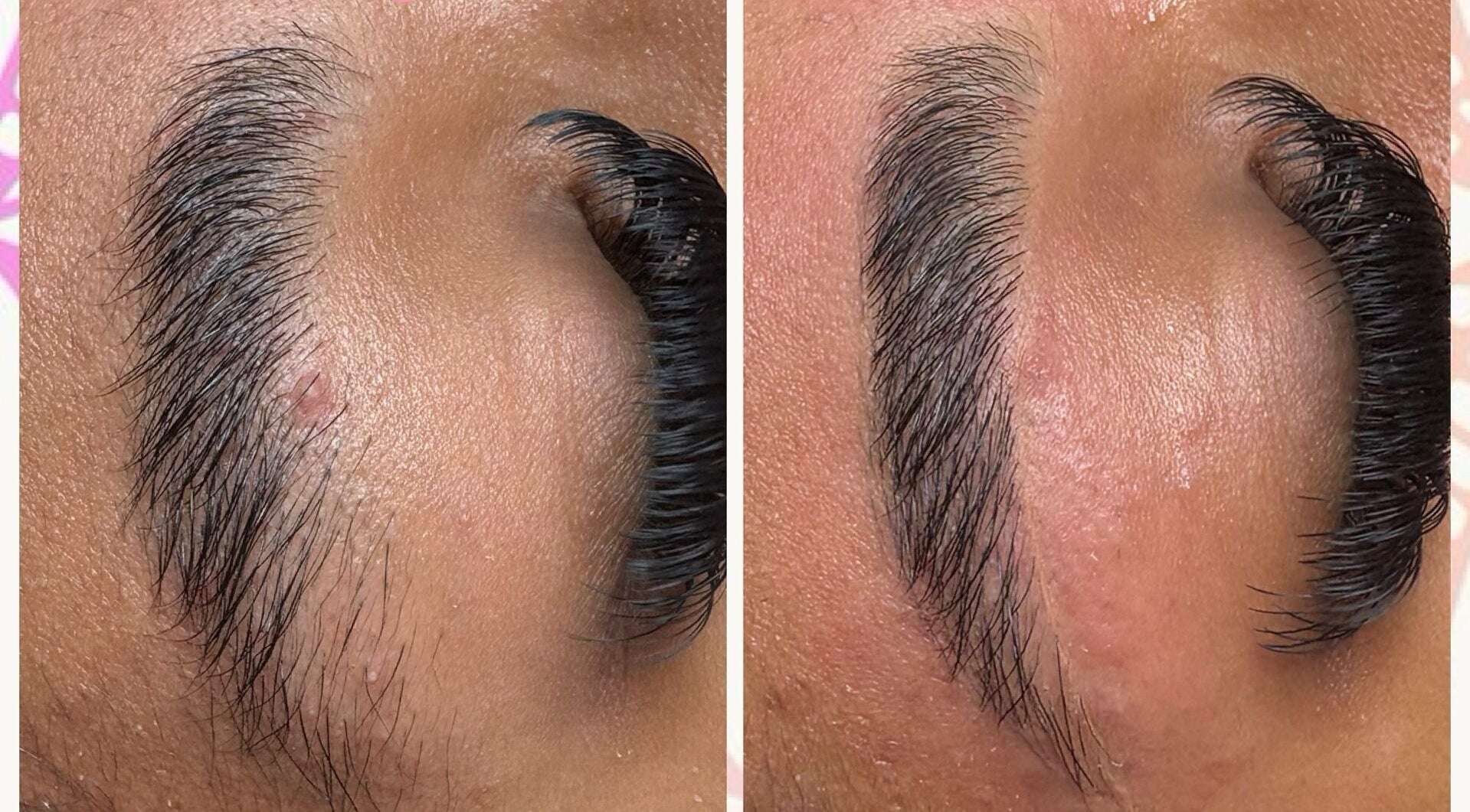 Eyebrow transformation before and after at KV Skin Studio, Glendale, Arizona, US. Enhance your look today.