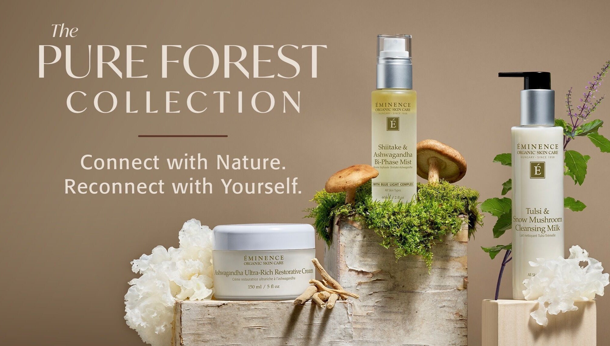 Eminence Pure Forest products at Dolce Vita Spa, Hanover, Ontario, CA. Connect with nature.