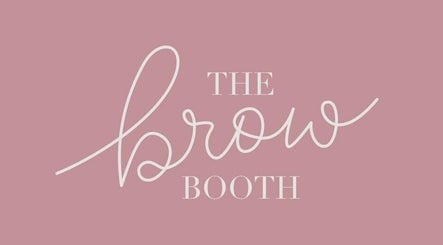 Logo of The Brow Booth, a beauty venue in Sheffield, England, GB, with elegant pink and white design.