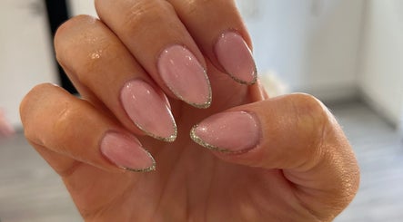 Elegant pink nails with silver tips at Allure Beauty 🤍, Carrick-on-Shannon, County Leitrim, IE.