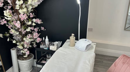 Nail station at Allure Beauty 🤍, Carrick-on-shannon, County Leitrim, IE, showcasing a serene setting with floral decor.