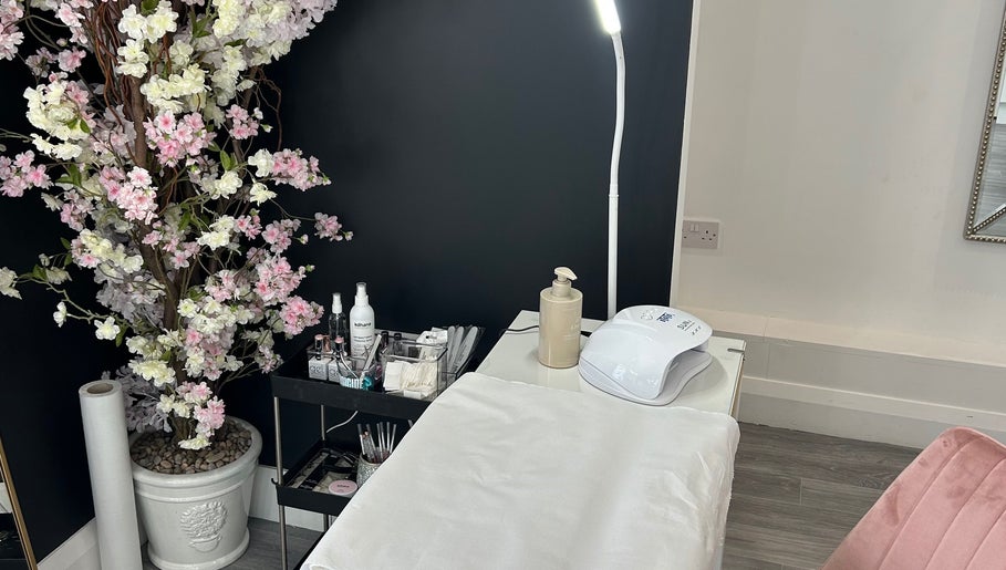 Nail station with cherry blossoms at Allure Beauty | By Ash, Carrick-on-shannon, County Leitrim, IE.