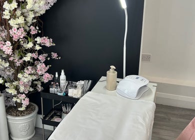 Nail station with cherry blossoms at Allure Beauty | By Ash, Carrick-on-shannon, County Leitrim, IE.