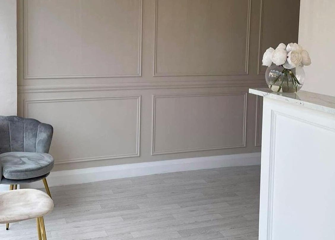 Chic reception area at Allure Beauty | By Ash, Carrick-on-shannon, County Leitrim, IE with plush chairs.