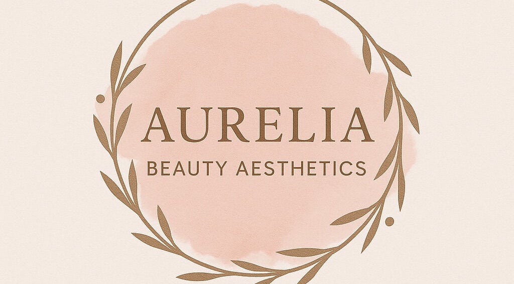 Elegant logo of Aurelia Beauty at Northampton, England, GB, featuring soft pink and brown design.