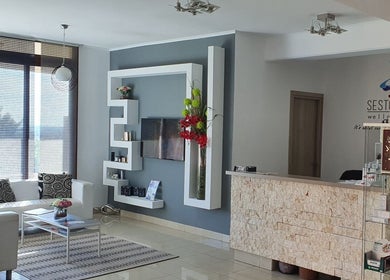 Elegant reception area at Sesto Senso Wellness Care, Limassol, Limassol, CY with modern decor and soothing ambiance.