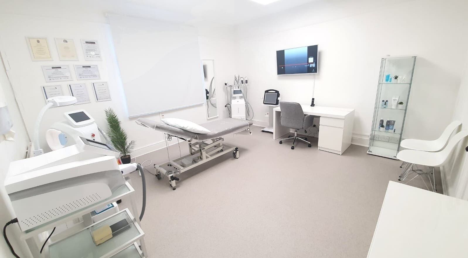 Dermacore Laser, Skin & Body Clinic's modern treatment room in Telford, England, GB.