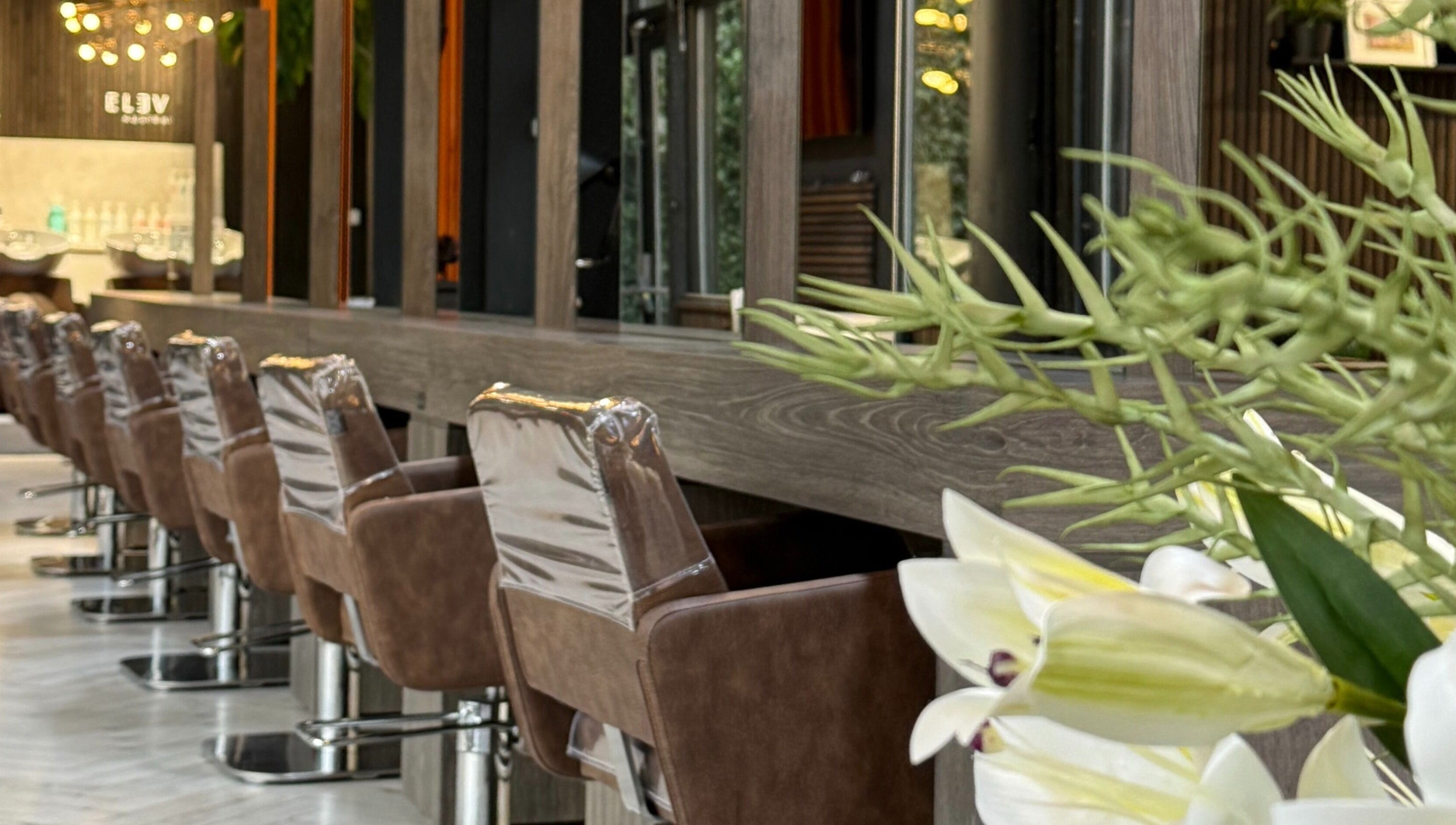 Stylish seating at Elite Hair Extensions, Dublin, County Dublin, IE highlighting the salon's luxurious ambiance.