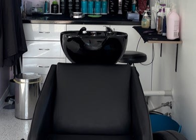 Sleek salon wash station at Laura J Hair Design Home Hairdresser, Cambridge Park, New South Wales, AU.
