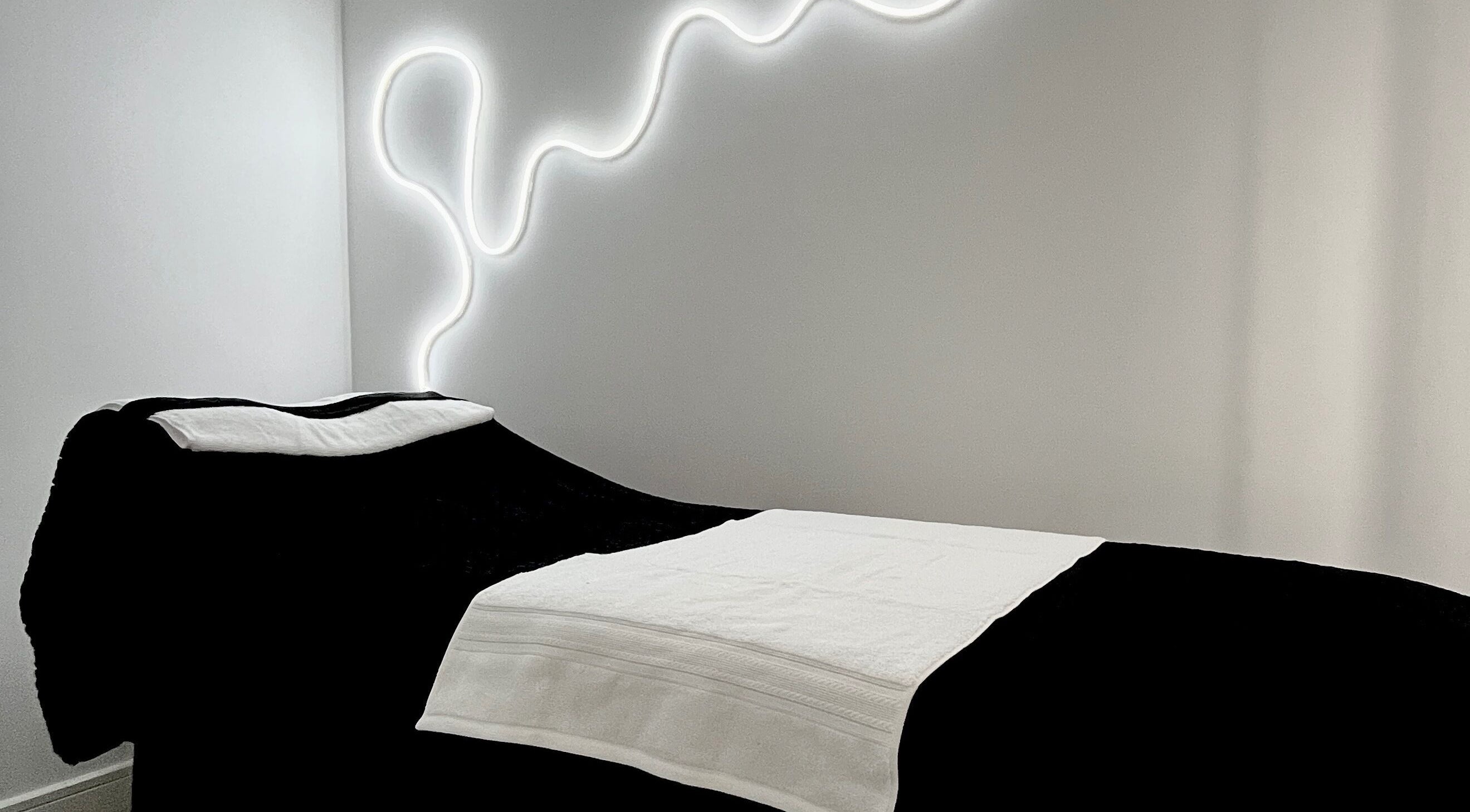 Modern treatment room with unique lighting at Market Weighton - Kinda Pretty, Market Weighton, England, GB.