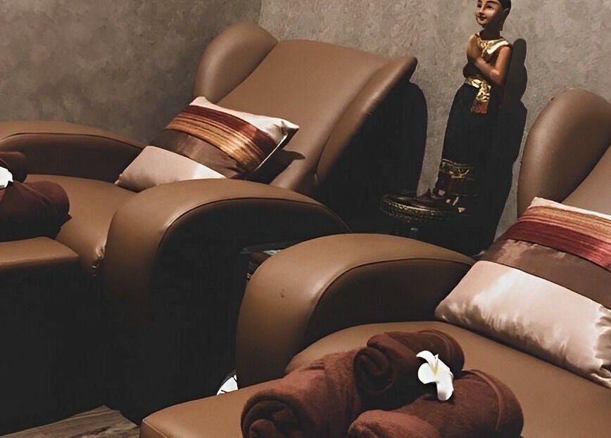 Relaxing lounge chairs at Vaughan St. Branch - Thai Niramit Massage and Spa, Lidcombe, NSW, AU.