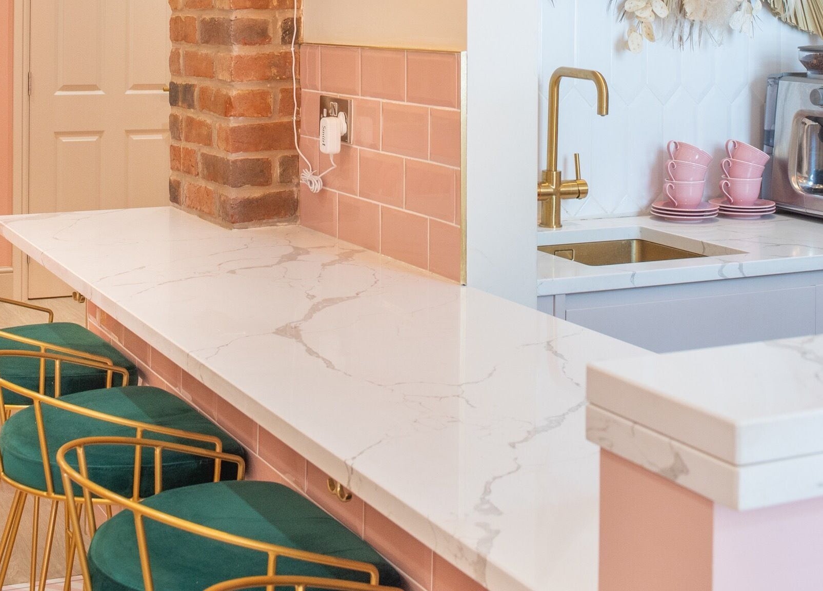 Modern cafe counter with chic decor at Beautification Nottingham, Nottingham, England, GB.