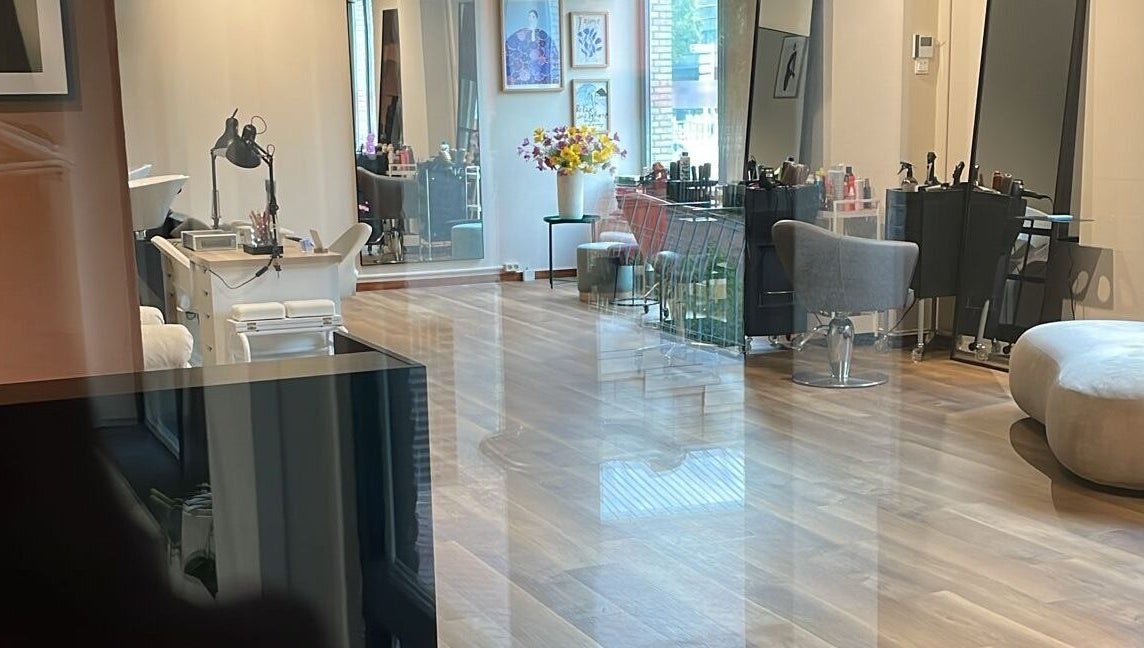 Modern salon interior with sleek decor at Eliana Martt, Eindhoven, Noord-Brabant, NL.