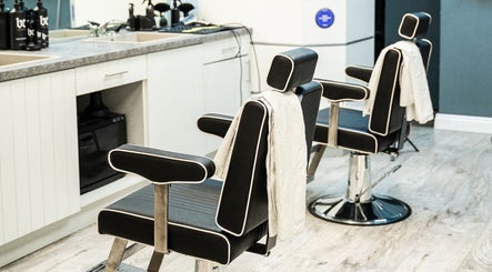 Stylish barber chairs at Barberista, Celbridge, County Kildare, IE offering luxury grooming experience.