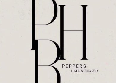 Sophisticated logo for Peppers Hair and Beauty, Scone, New South Wales, AU, featuring bold initials.