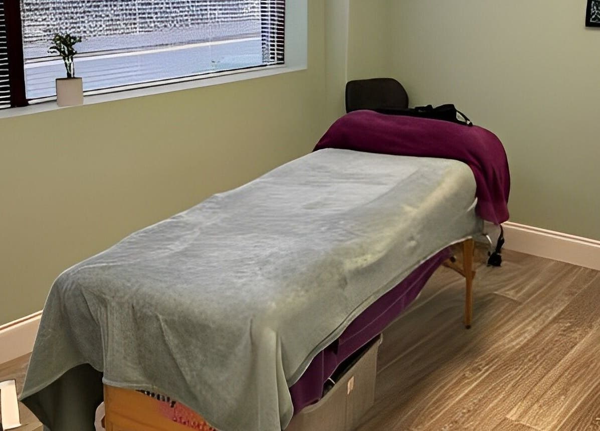 Peaceful massage room at Beauty by Jaki, Falkirk, Scotland, GB with tranquil decor for ultimate relaxation.
