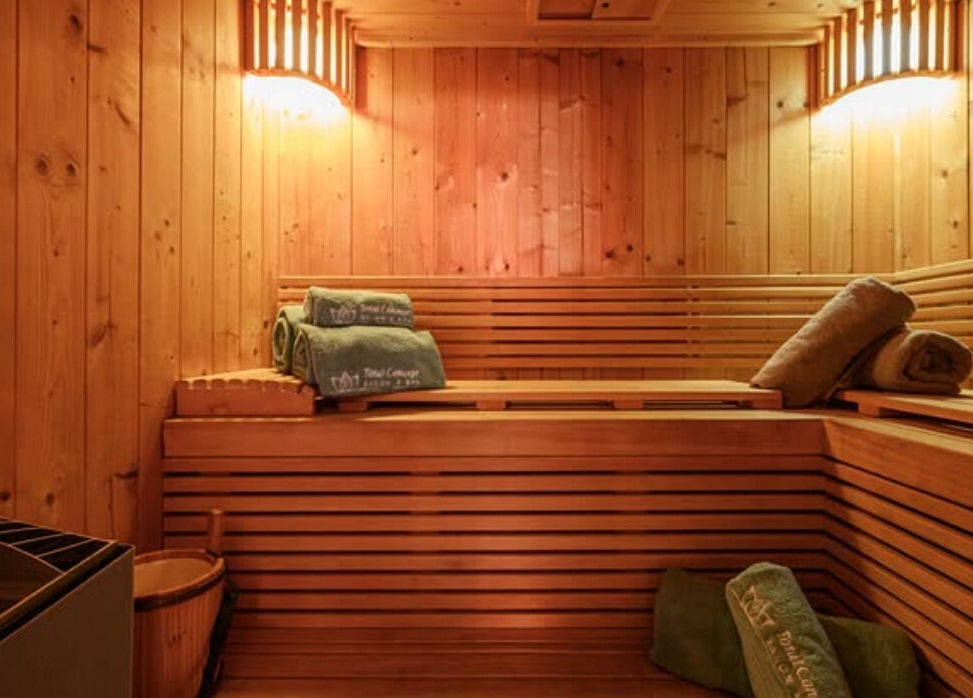 Relax in the wooden sauna at Total Concept Salon & Spa, Gqeberha, Eastern Cape, ZA, for ultimate rejuvenation.