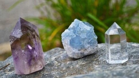 Healing crystals at Serenity Academy of Beauty & Wellness, Wishaw, Scotland, GB, enhancing wellness ambiance.