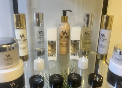 Diverse skincare products displayed at Bk's Beauty, Milton Damerel, England, GB.