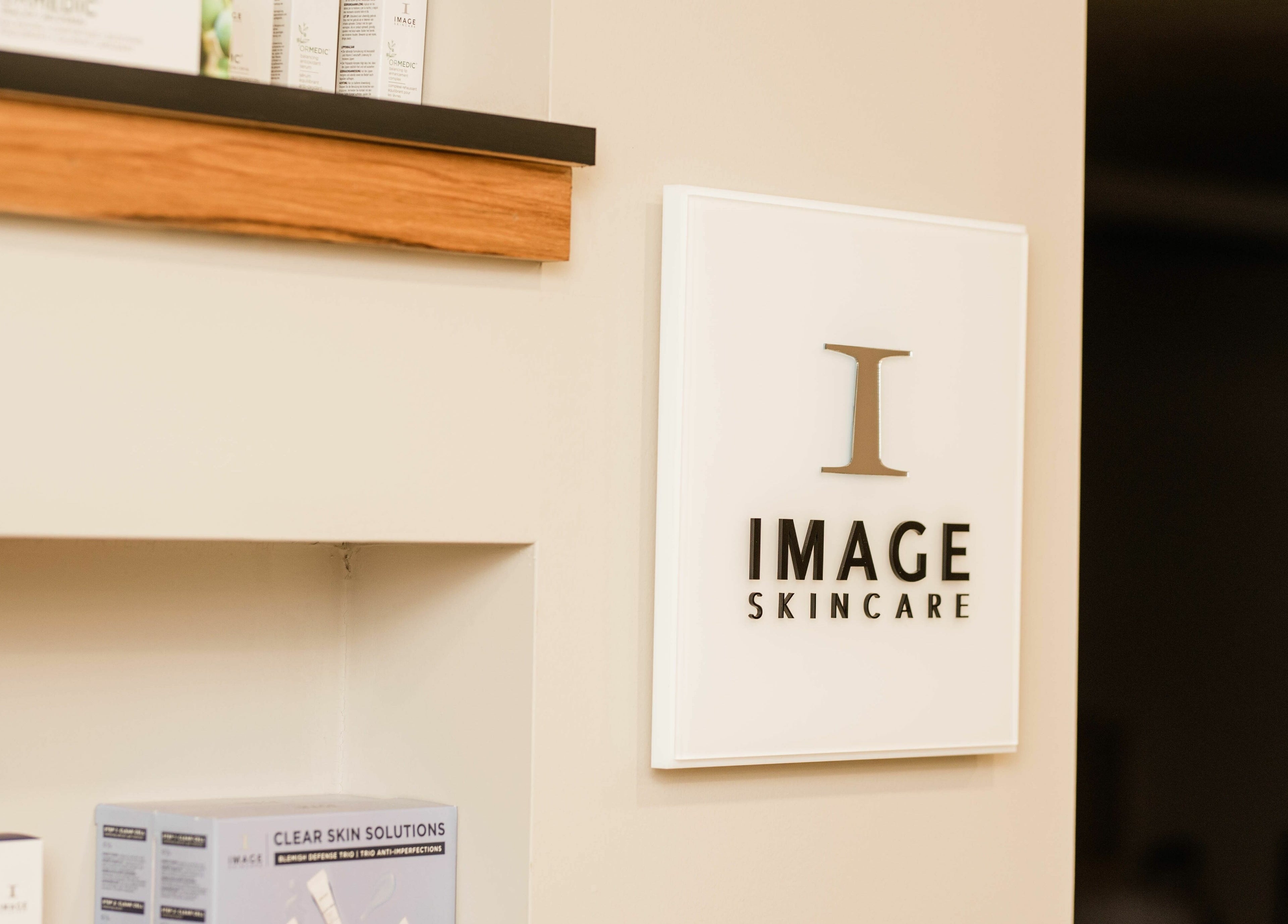 Image Skincare products displayed at The Babe Kave in Flint, Michigan, US.