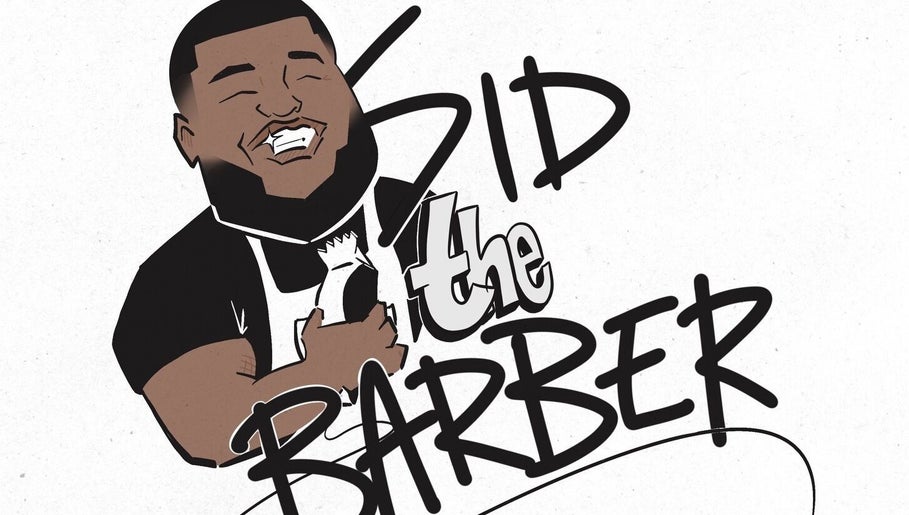 Sid the Barber logo with cheerful character in Oshawa, Ontario, CA.