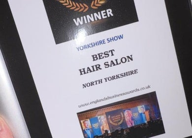 Halo Hair Salon in Malton, England, GB, wins Best Hair Salon award at Yorkshire Show.