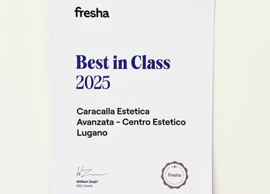 Certificato di eccellenza 2025 per Caracalla Estetica Avanzata - Centro Estetico Lugano, Lugano, Ticino, CH.