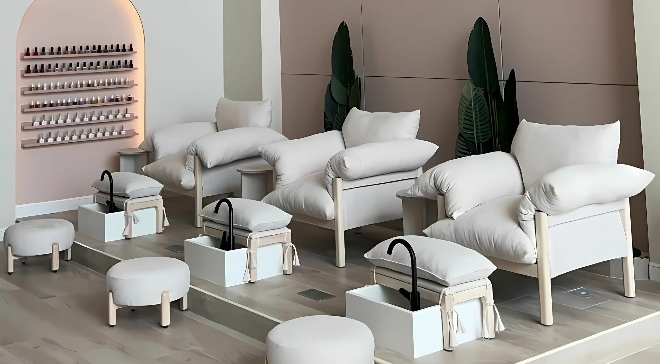 Luxurious pedicure chairs at N.Lashes | Riyadh فرع الرياض, offering comfort in Riyadh, Riyadh Province, SA.