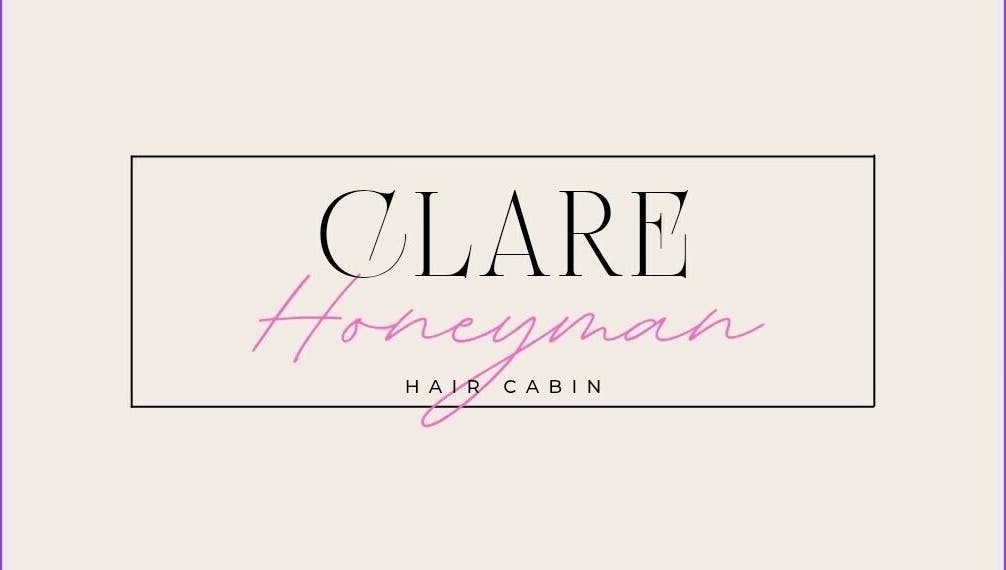 Clare Honeyman hair cabin logo featuring elegant typography, Dunfermline, Scotland, GB.