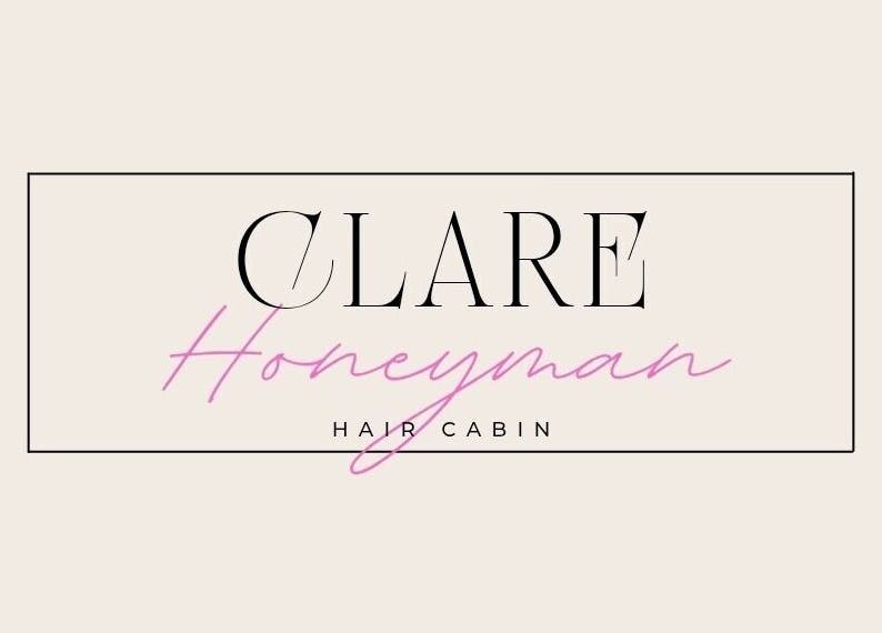 Clare Honeyman hair cabin logo featuring elegant typography, Dunfermline, Scotland, GB.