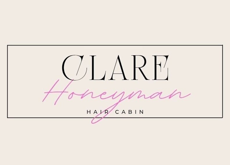 Clare Honeyman hair cabin logo featuring elegant typography, Dunfermline, Scotland, GB.