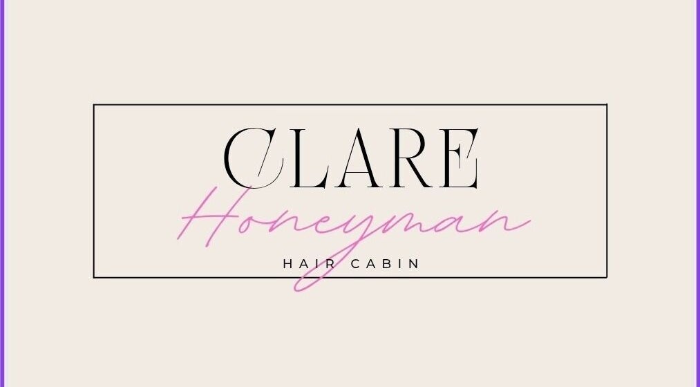 Clare Honeyman hair cabin logo featuring elegant typography, Dunfermline, Scotland, GB.