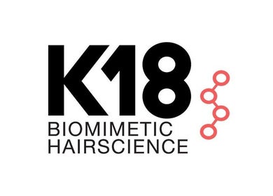 K18 Biomimetic Hairscience logo at Clare Honeyman, Dunfermline, Scotland, GB.