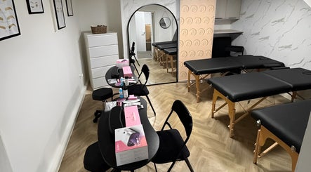 Elegant treatment space at BLUSH Market Weighton, Market Weighton, England, GB with massage tables and decor.