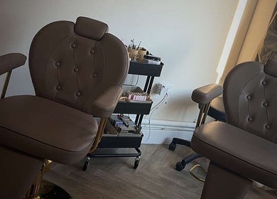 Luxurious salon chairs at BLUSH Market Weighton, Market Weighton, England, GB, providing comfort and style.