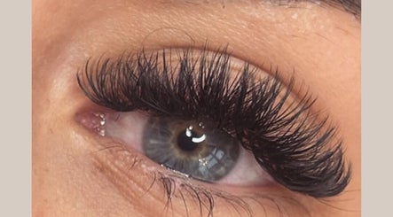 Close-up of eye with luxurious lashes at BLUSH, Sancton, England, GB.
