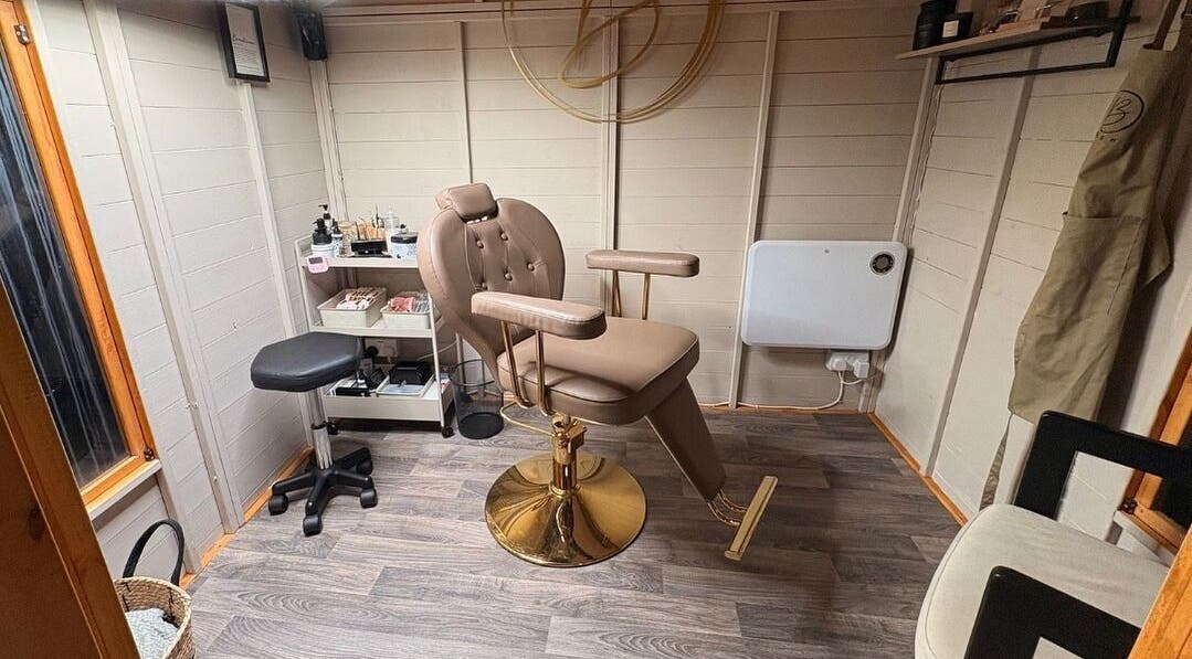Elegant salon chair and tools at Blush in Sancton, England, GB offer a tranquil beauty experience.