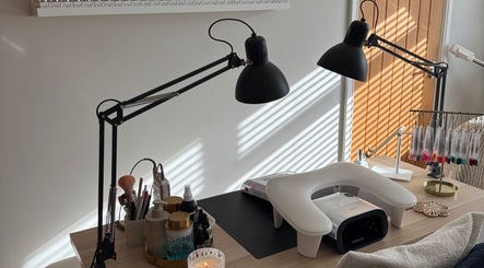 Nail care station at Beauty Blooms By Abigail in Portsmouth, England, GB, featuring manicure essentials.