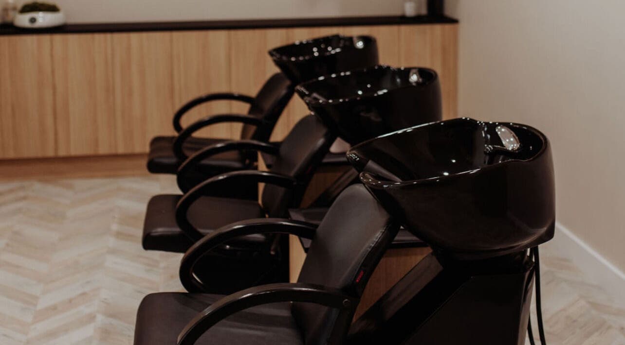 Modern salon chairs and wash stations at Soul Hair @ McGraths Hill, Mcgraths Hill, New South Wales, AU.