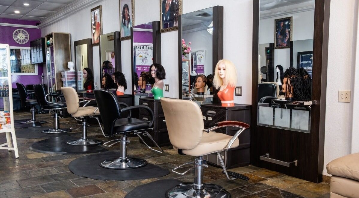 Styling stations at Beauty Concepts Salon - Grand Prairie in Grand Prairie, Texas, US showcasing professional salon setup.