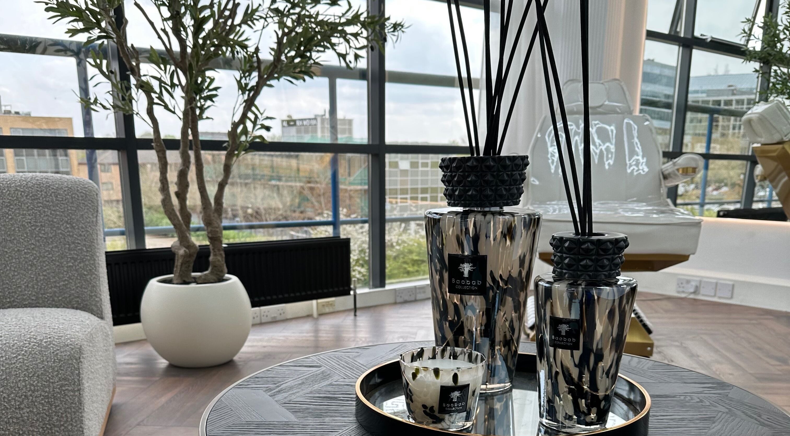 Elegant decor at Georgie’s Aesthetics Milton Keynes, featuring exquisite vases and serene ambiance in Milton Keynes, England, GB.