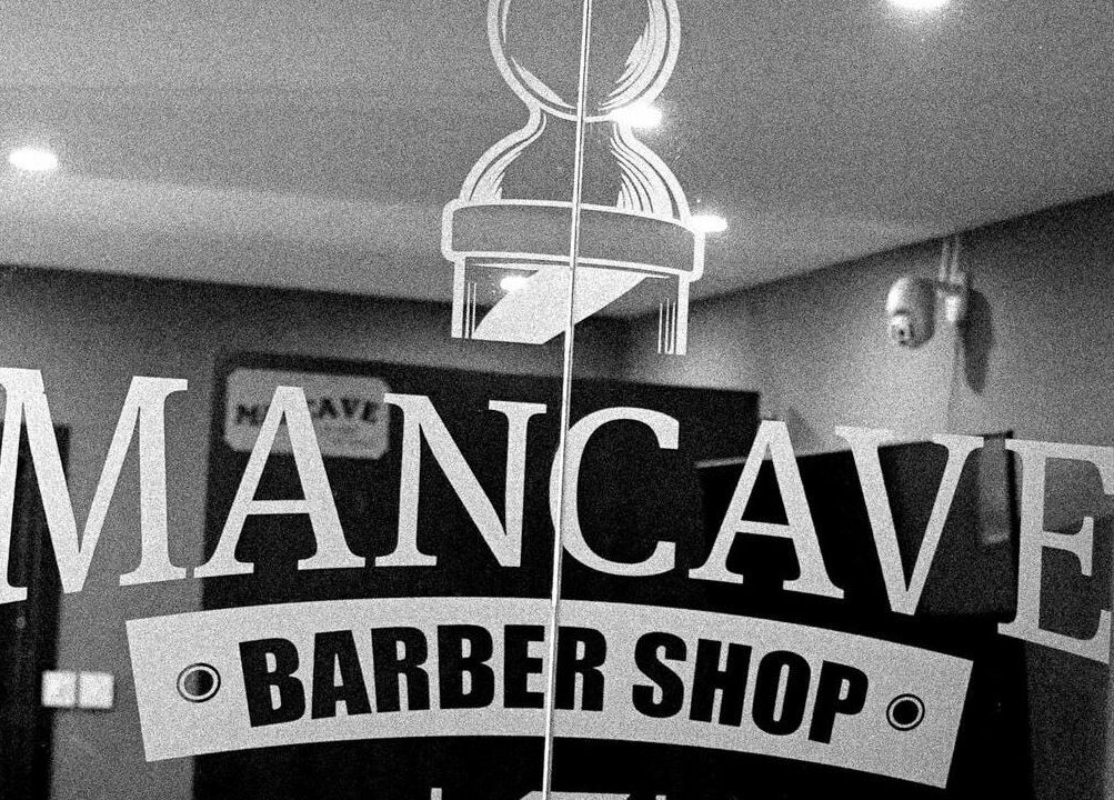 Mancave Barbershop entrance showcasing chic design at Limassol, Limassol, CY.