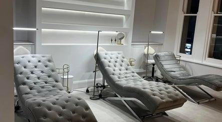 Luxurious lounge chairs at The Bella Lounge, Plymouth, England, GB, offering a tranquil and elegant ambiance.