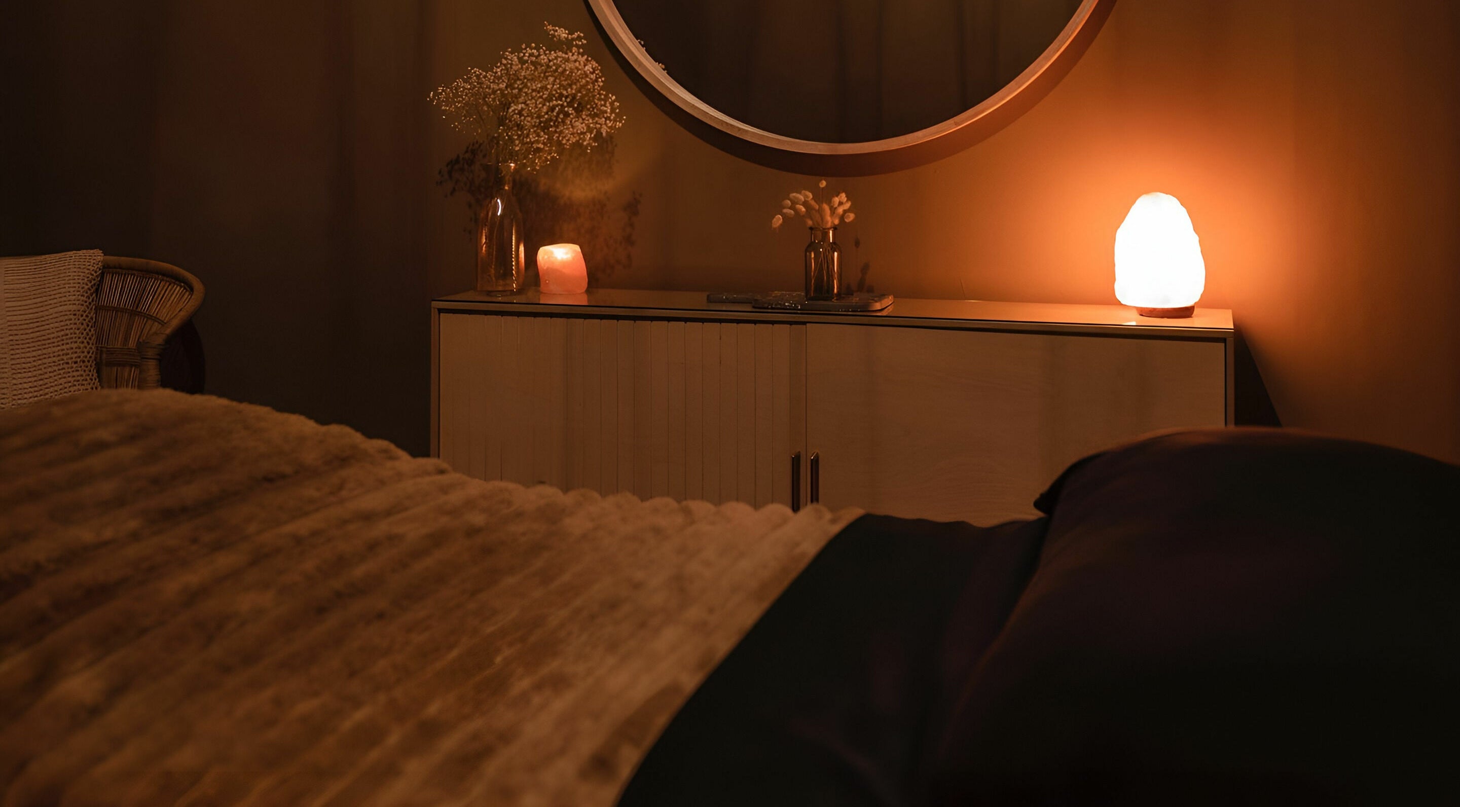 Relaxing wellness room with soft lighting at Artisan Skin, Cape Town, Western Cape, ZA.