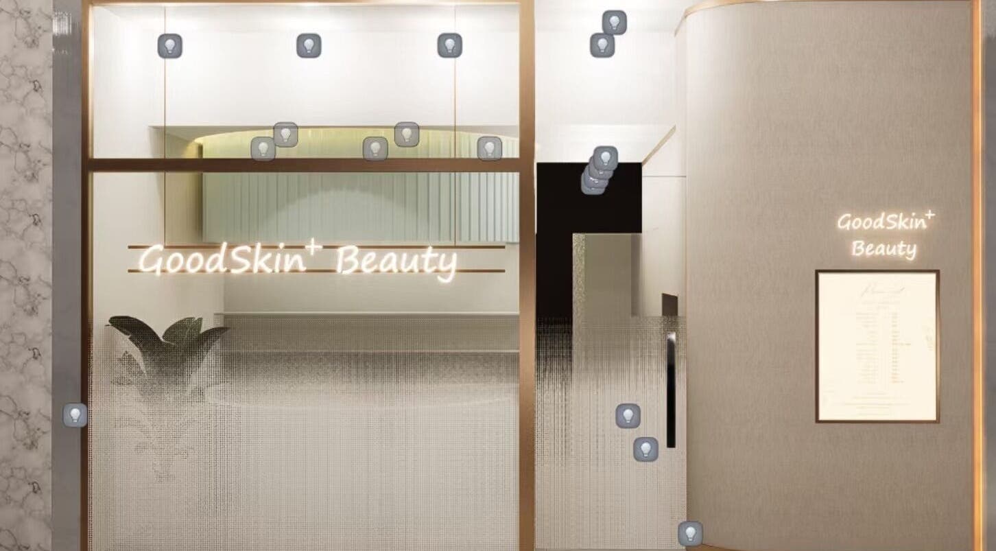Front entrance of GoodSkin & Beauty in Brookvale, New South Wales, AU, featuring a stylish modern design.