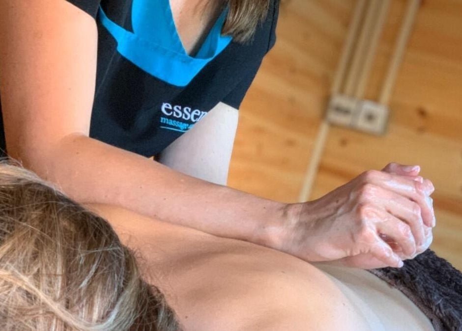 Massage therapist at Essence Mind and Body Leeds, England, GB providing relaxing treatment.