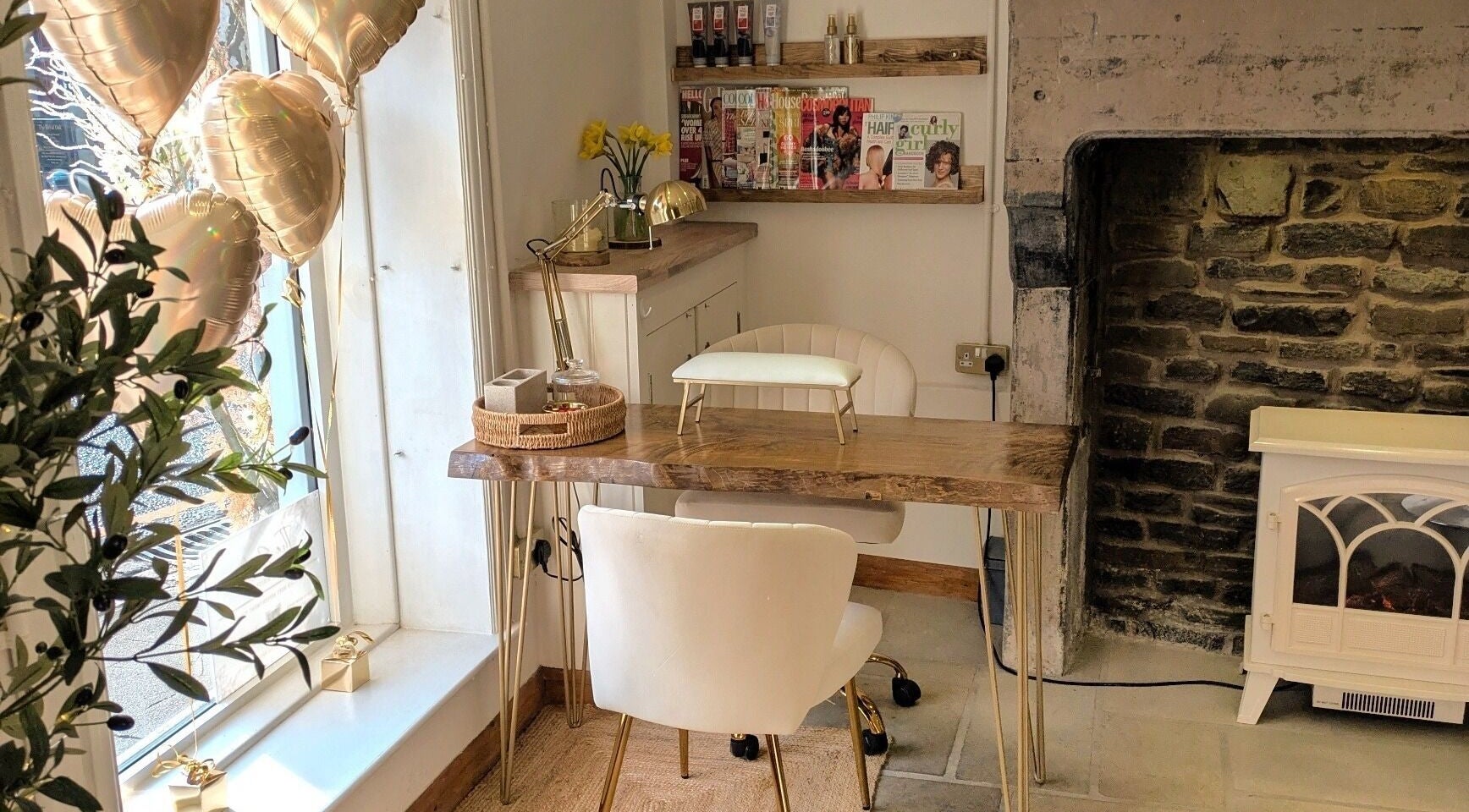 Elegant beauty corner at The Suite, Garstang, England, GB with cozy decor and inviting atmosphere.