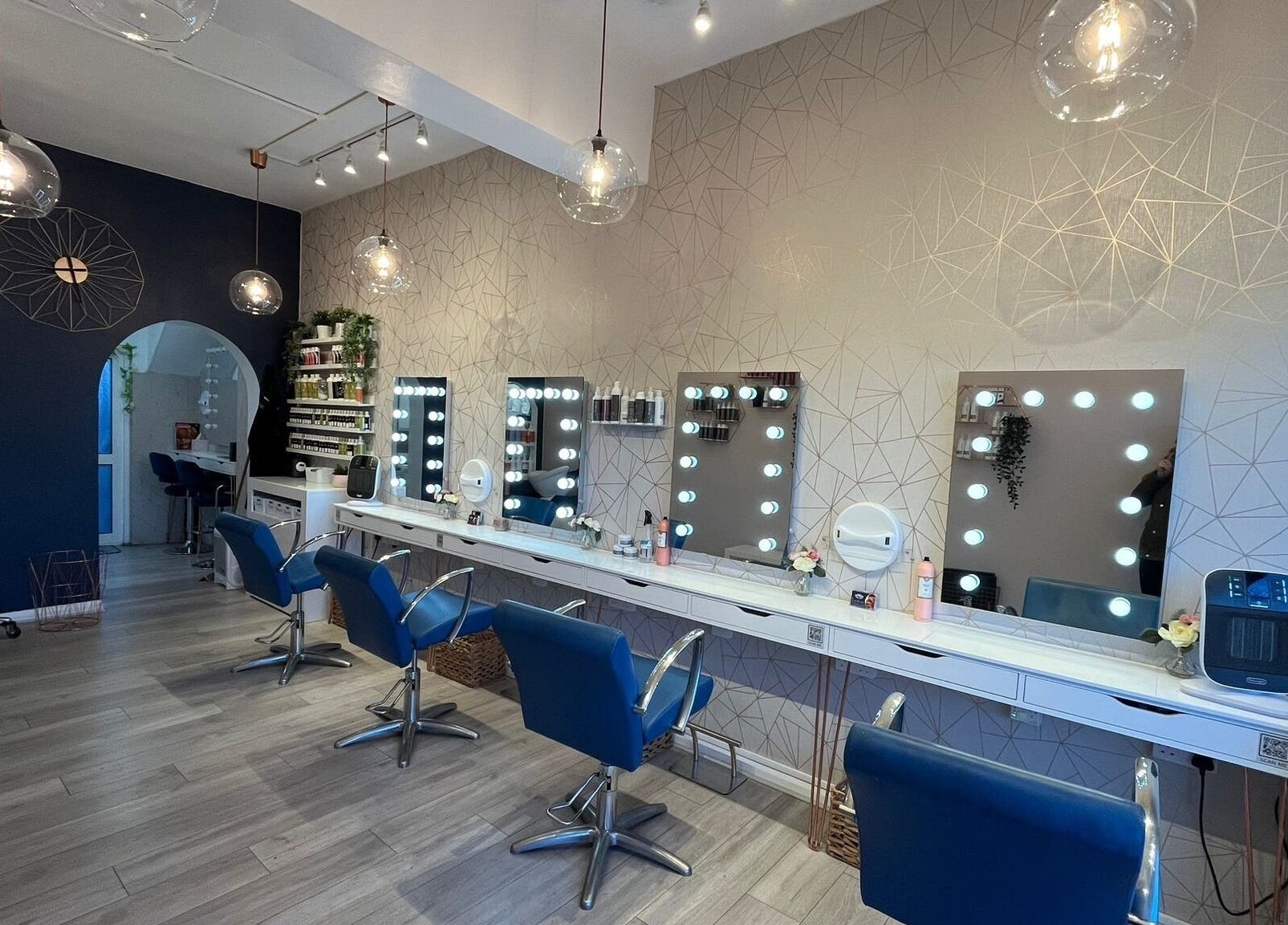 Chic salon interior at Toni Todd Boutique. Hair & Makeup Studio, East Preston, England, GB, featuring modern decor.