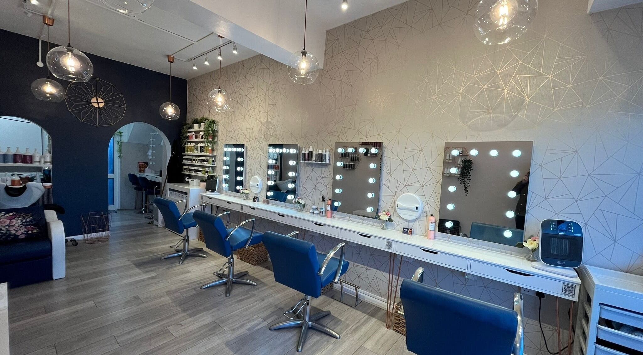 Chic salon interior at Toni Todd Boutique. Hair & Makeup Studio, East Preston, England, GB, featuring modern decor.