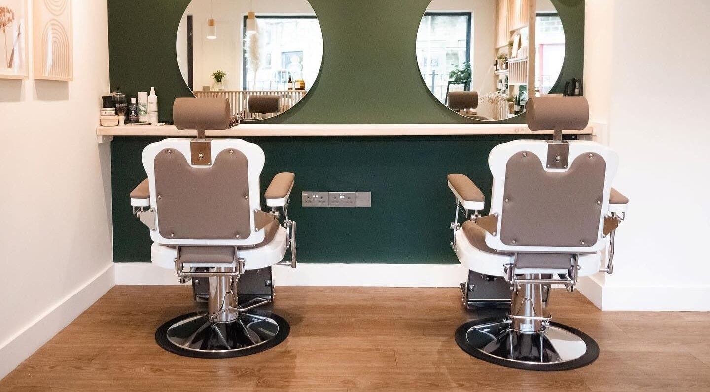 Modern salon chairs at You Hair Salon in Honley, England, GB, offering a relaxing and stylish environment.